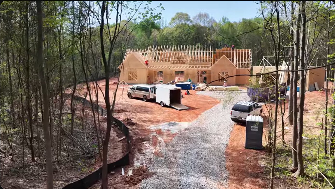 Home going up on Cedar Tree Lane, Nicholson, GA