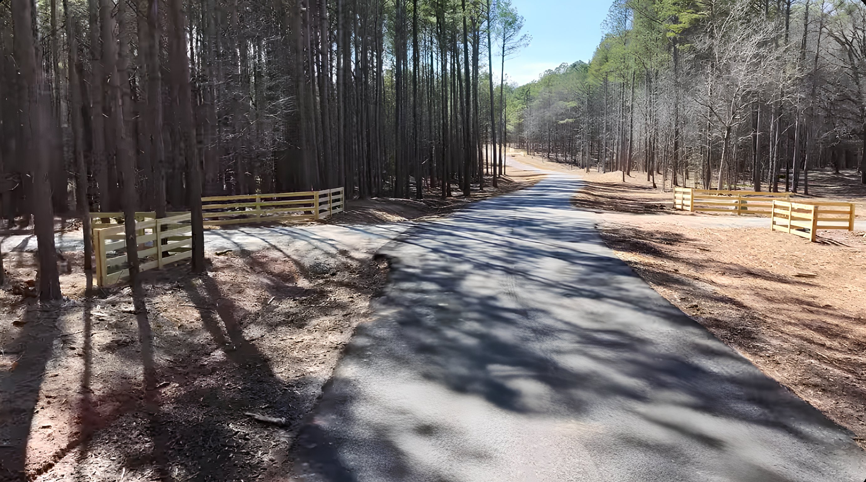 Paved road into Maley Farm Road, Jefferson, GA